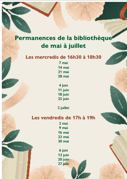 horaires bibliothèque